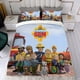 thumbnail image 4 of Sam el Bombero Conjunto de sábanas temático, trío de piezas, cómodo y amigable con la piel, diseño único, regalo de decoración para el hogar para familiares, amigos y fans,173cm *218cm, 4 of 6