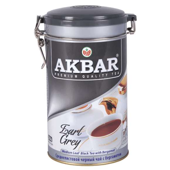 Té Negro En Hoja Akbar Earl Grey Lata De 225gr