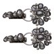 thumbnail image 4 of Accesorio De Abrigo De Gamuza De Piel Con Botón De Pico De Pato De Diamantes De Imitación De Aleación De Metal De Lujo Negro, 4 of 5