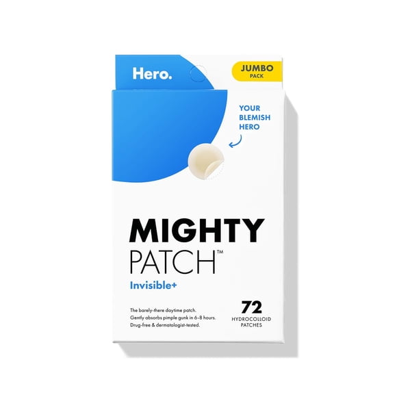 Parche para acné y espinillas Mighty Patch Invisible+, 72 unidades