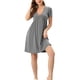 thumbnail image 2 of INSPIRE CHIC Camisón de Mujer Pijamas de Dormir Escote en V Profundo Camiseta de Noche Batas XL Gris, 2 of 5