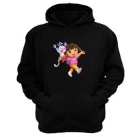 Genérico - Polerón Canguro Dora Dibujos Animados Negro Talla S Unisex