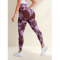 Flix Line - Leggings Deportivos Mujer Push Up Tie Dye Bicolor