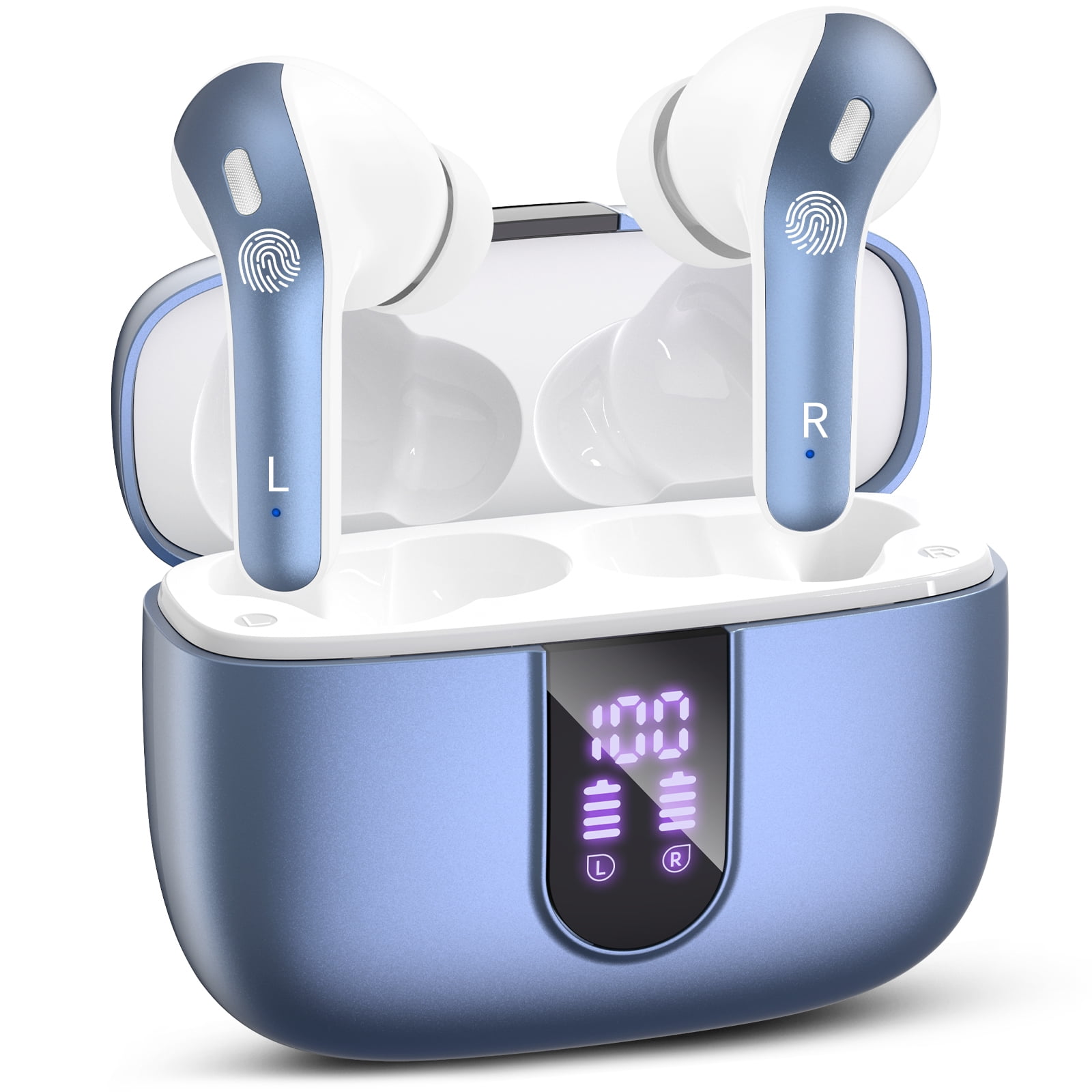 Veatool Auriculares Bluetooth Verdaderamente Inalámbricos, 65 Horas De Reproducción, Pantalla De Energía, Estuche De Carga Inalámbrica, Impermeables Ipx7
