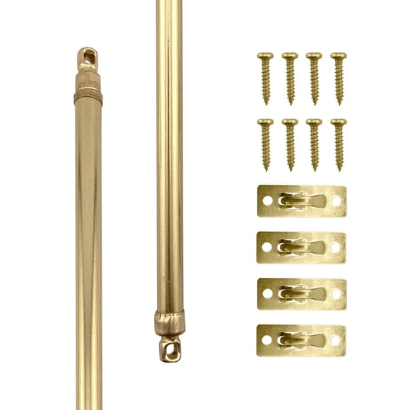 Barras de Cortina tipo Sash Amazing Drapery Hardware 53‑97 cm Latón (2 unidades)