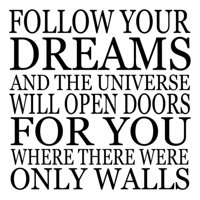 Rienda Libre Graphics - Decomural Follow Your Dreams Inspiration Ws-15098