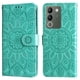 thumbnail image 1 of Funda tipo cartera FOXDOCK para Vivo Y200 5G , diseño girasol en relieve, cuero PU, cierre magnético, soporte y tarjetero, 1 of 5