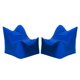 thumbnail image 1 of Set Poufs Potter 2 Cuerpos Felpa Azul Rey, 1 of 6