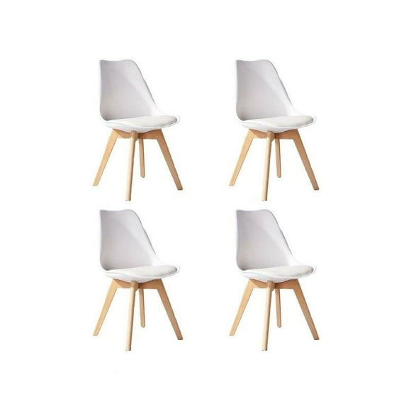 Pack 4 Sillas Tulip COLOR BLANCO