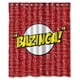 thumbnail image 1 of Cortina de ducha Bazinga de The Big Bang, juego de cortinas de baño con ganchos, tamaño 60 x 72 pulgadas, 1 of 3