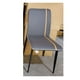 thumbnail image 3 of Silla de comedor Capitone Gris Pack x4 ecocuero acolchado, patas de fierro, 3 of 9