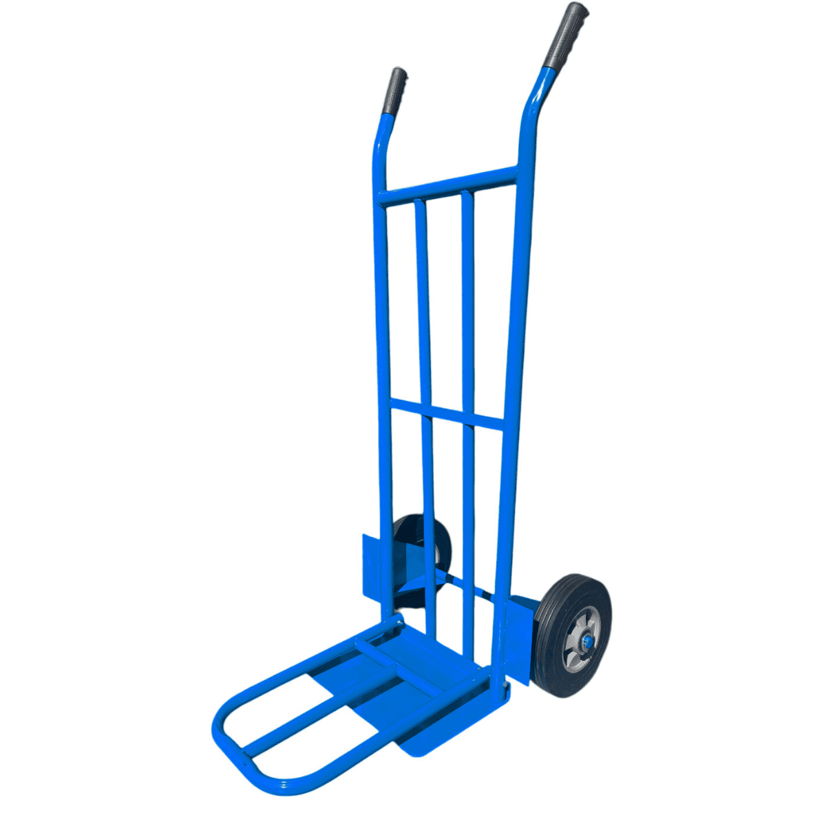 Soloferta - Carro Yegua De Carga 250 Kg Azul – Acero Tubular Reforzado Con Ruedas De Goma Maciza 10″