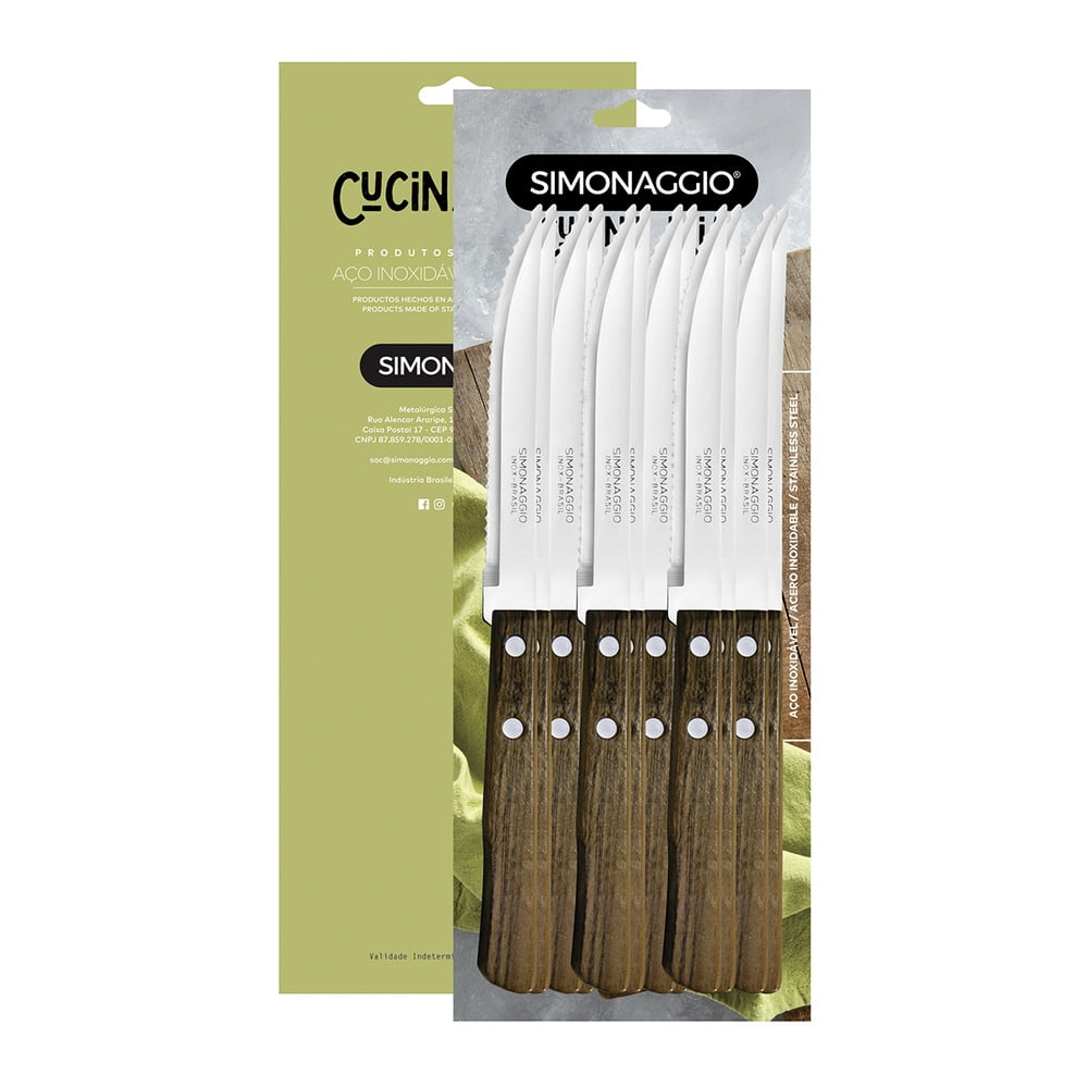 Set Cuchillos Carnicero Cucina Mia 12 Piezas