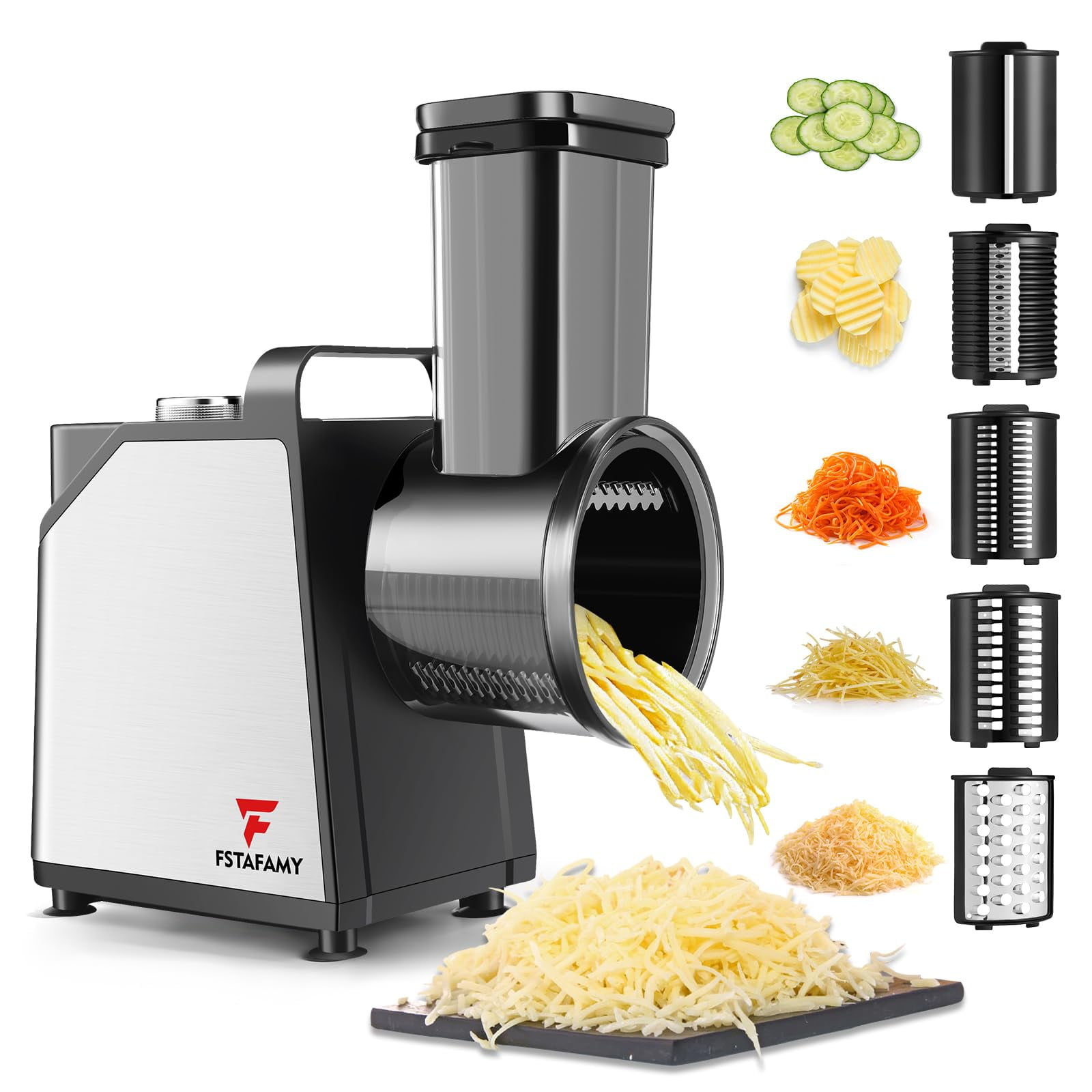Rallador Eléctrico Fstafamy 250w 5 En 1 110v