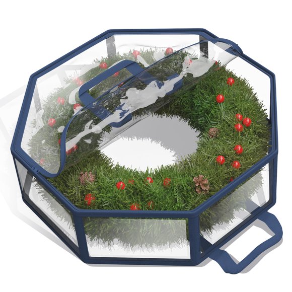 Contenedor de almacenamiento para guirnaldas Hearth & Harbor Clear Christmas