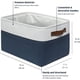 thumbnail image 2 of OrganiHaus 15 x 11 in Canvas Storage Baskets, 3 Pack, Large, 2 of 3