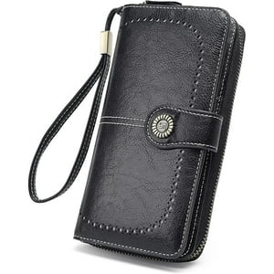 Veat00L - Cartera Para Mujer De , Con Bloqueo Rfid, Billetera Grande Con Cremallera, Monedero Para Móvil De Dama Minimalista, Tarjetero Moda De Gran Capacidad, Regalos Para Chicas Y Mujeres