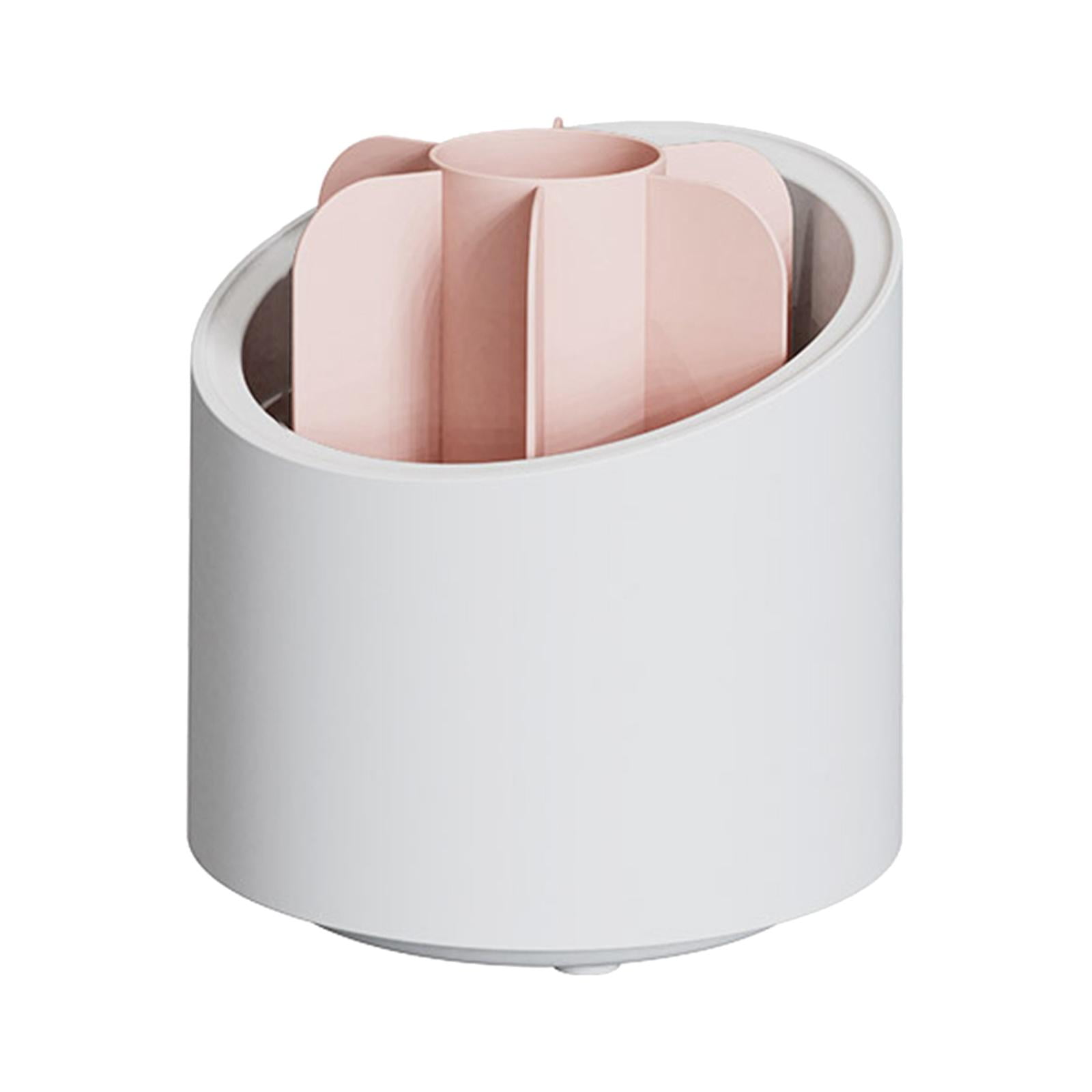 Ioensy - Soporte Giratorio Para Brochas De Maquillaje De 360 Grados Lápices Labiales Cosméticos Rosa Sin Tapa