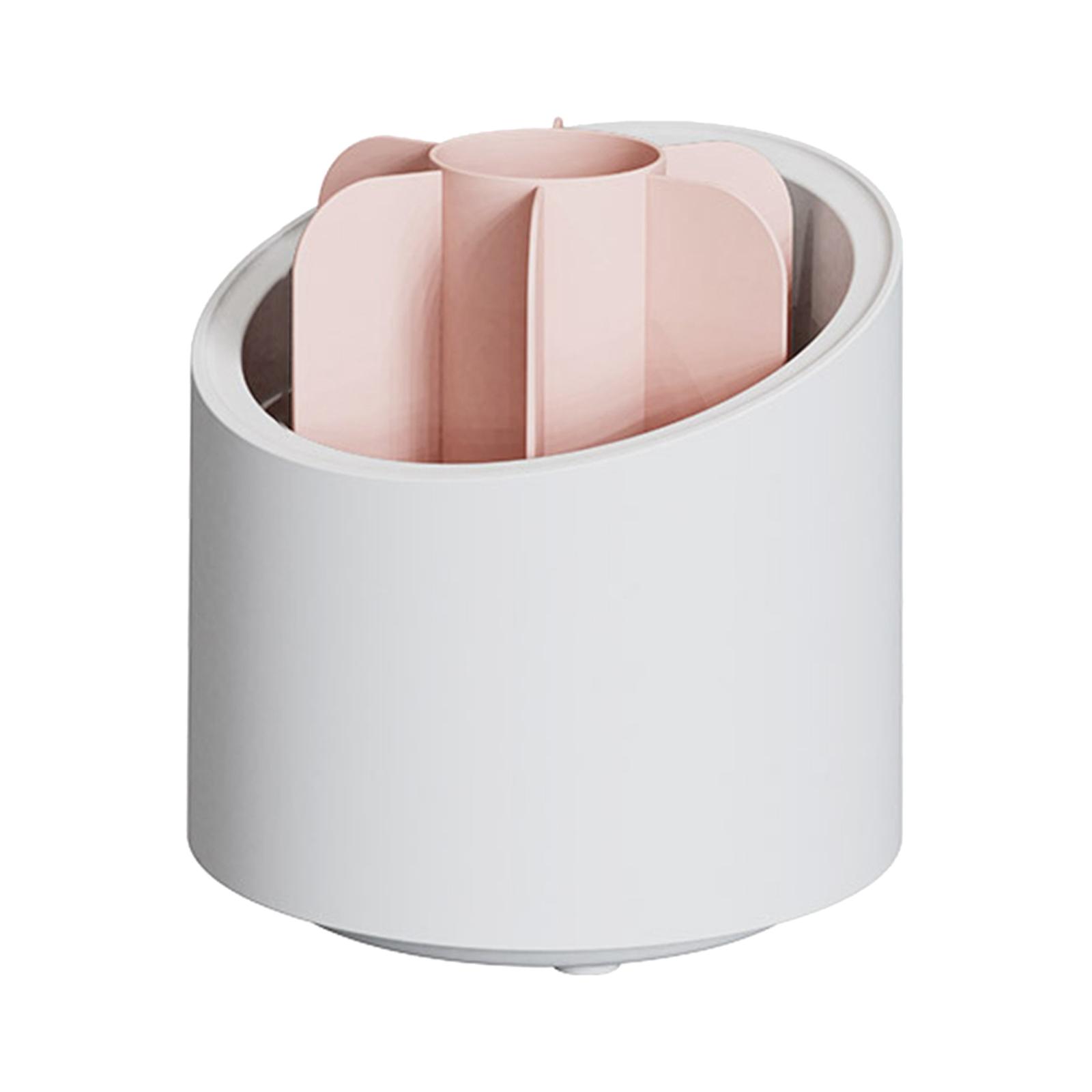 Ioensy - Soporte Giratorio Para Brochas De Maquillaje De 360 Grados Lápices Labiales Cosméticos Rosa Sin Tapa