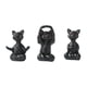 thumbnail image 3 of 3x Figuras De Gatos De Yoga, Decoraciones Artísticas De Recuerdo De Gatos Para Mesa, Hotel, Oficina, Negro, 3 of 3