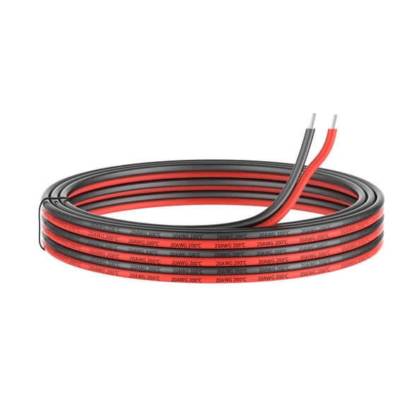 Cable eléctrico de silicona Haerkn 20 AWG, 2 conductores, 6,2 m