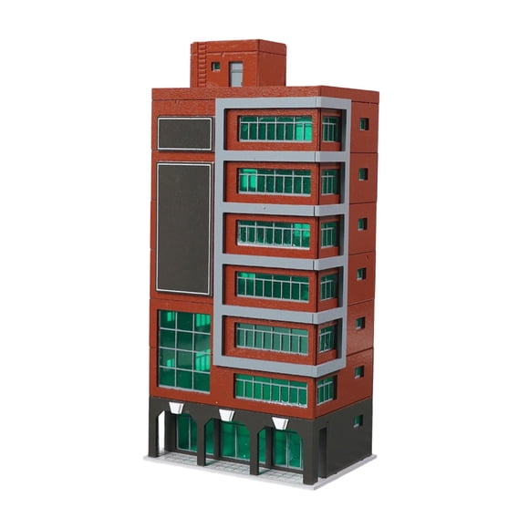 Modelo De Edificio Moderno Escala 1:150 N, Fácil Montaje, Mesa De Arena, Diorama Rojo