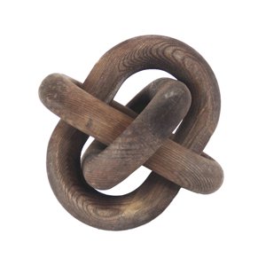 Magideal - Decoración De Cadena De Madera Nudo De Madera De 3 Eslabones Para Estantería Cafetería Estilo Bohemio Colección De Accesorios Rústico Tallado A Mano Marrón