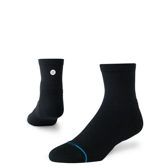 Socks Run Light Quarter Black