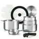 thumbnail image 1 of Juego de utensilios de cocina CAROTE de acero inoxidable, 12 piezas, negro de inducción, 1 of 2