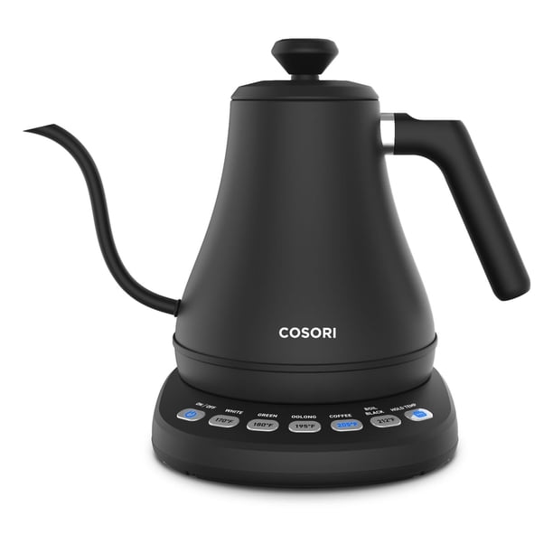 Hervidor eléctrico en forma de cuello de cisne COSORI de 0,8 L y 1200 W con 5 preajustes de temperatura