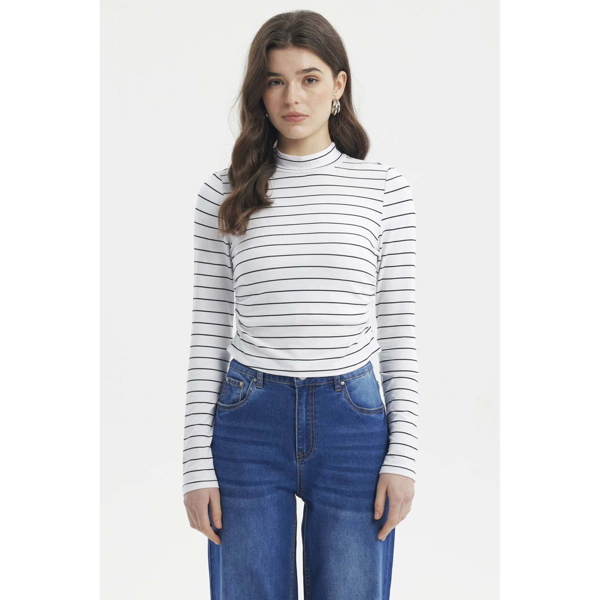 Fashionspark - Polera Mujer Juvenil Blanco/negro