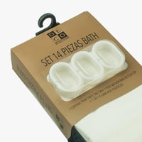 Decoexpress - Set De Cortinas De Baño 14 Piezas Arena