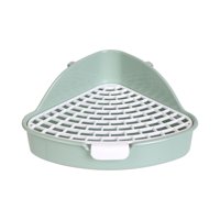 Ioensy - Orinal Conejo Mediano Orinal Triángulo Con Rejilla Para Conejo Chinchilla Verde