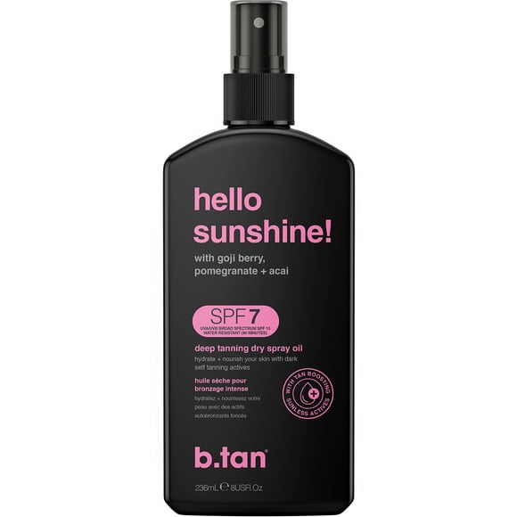 Aceite bronceador en aerosol seco b.tan Hello Sunshine SPF 7 240 ml