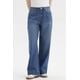 thumbnail image 1 of Jeans Mujer Wide Leg Corte Lateral Azul Oscuro, 1 of 4