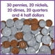 thumbnail image 3 of Set de dinero ficticio LEARNING ADVANTAGE Billetes y monedas 100x 94x, 3 of 3
