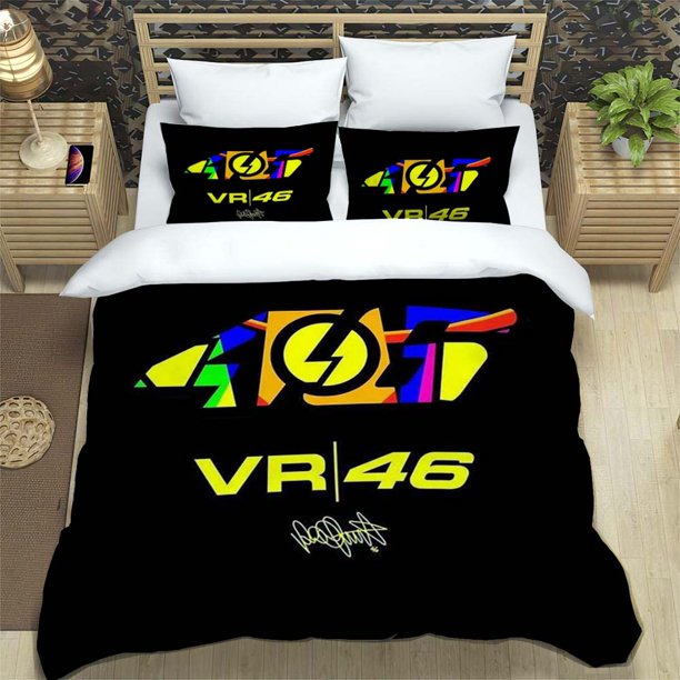 x2430 Bed SheetsMotorcycle Fleet VR- Pattern Quilt Cover With Pillowcases Microfiber Digital Printed Bedding Set Twin Full 3-Piece Bedding Set (1 Duvet Cover + 2 Pillow Shams) nj2430