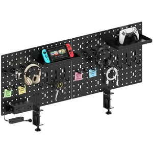 Set Organizador De Escritorio Cccei Con Estación De Carga Y Tablero Perforado