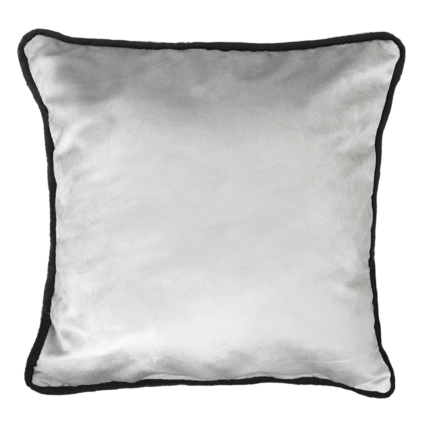 Elizabeth Peper - Cojin Decorativo Diseño Gris Borde Negro 50x50 Relleno