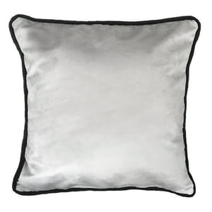Elizabeth Peper - Funda Cojin Decorativo Diseño Gris Borde Negro 60X60