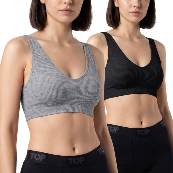 Petos Mujer Microfibra Con Relleno Pack 2 C1