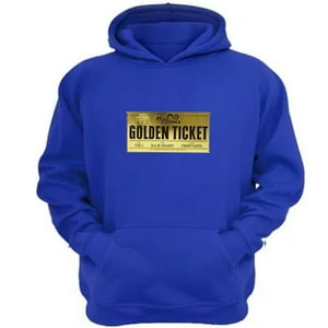 Genérico - Polerón Canguro Golden Ticket Azul Talla Xs Unisex