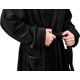 thumbnail image 5 of Bata de baño de felpa con capucha NY Threads, negra, 2XL-3XL, 5 of 6