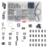 Ioensy - 180X Dreadlocks Beads Dread Locks Cabello Trenzado Extensión Del Cabello Joyería