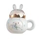 thumbnail image 3 of Lindas Tazas De Café De Conejo Con Tapa Y Asa De Dibujos Animados Para Fiesta En Casa Mujer Hombre Blanco, 3 of 5