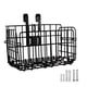 thumbnail image 1 of Cesta De Carga Delantera Para Bicicleta, Organizador De Viaje Desmontable, Cesta De Alambre Para Bicicleta, Color Negro, 1 of 5