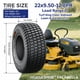 thumbnail image 3 of Neumático 22x9 5 12 8 Lonas Turf King, 3 of 6