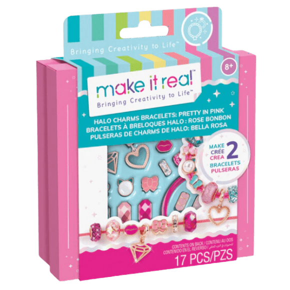 Make it Real Pulseras de Charms Halo Bella Rosa 17 Pz.