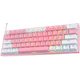 thumbnail image 1 of Teclado Gamer Inalámbrico Redragon Fizz Pro, Mecánico, Español, Switch Redragon Red, 60%, Pink/White, 1 of 2