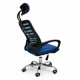 thumbnail image 3 of Silla Ergonómica de Oficina con Cabecera Ajustable Azul – Respaldo Transpirable y Base Cromada, 3 of 3